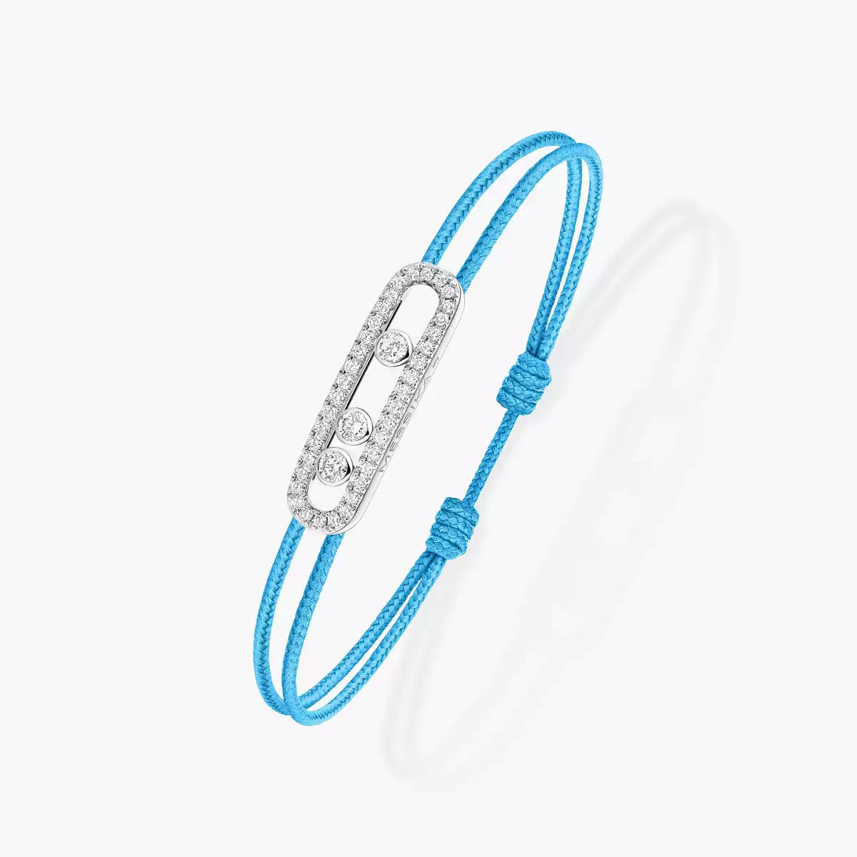 [⭐Reverie Jewels]Messika Care(s) pink cord pavé bracelet