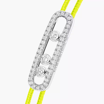 [⭐Reverie Jewels]Messika Care(s) pink cord pavé bracelet