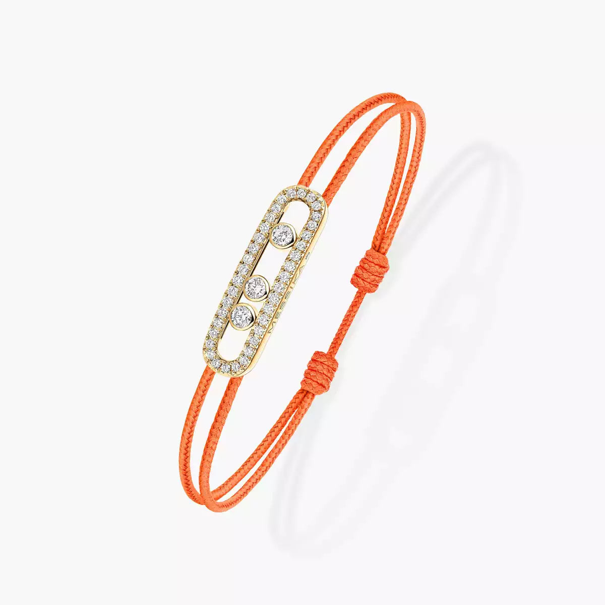 [⭐Reverie Jewels]Messika Care(s) pink cord pavé bracelet