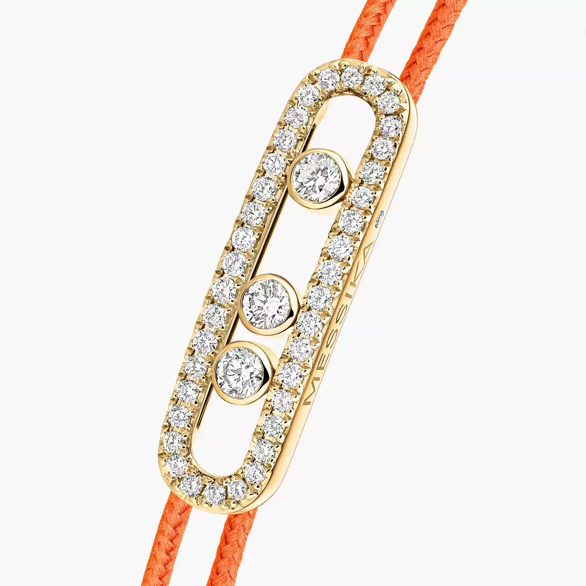 [⭐Reverie Jewels]Messika Care(s) pink cord pavé bracelet