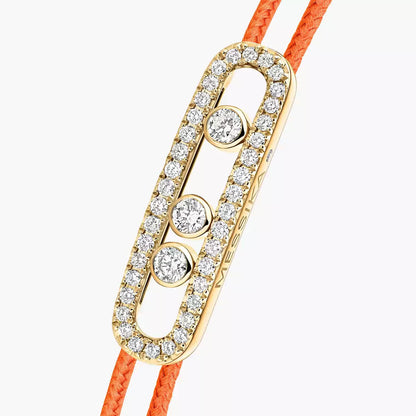[⭐Reverie Jewels]Messika Care(s) pink cord pavé bracelet