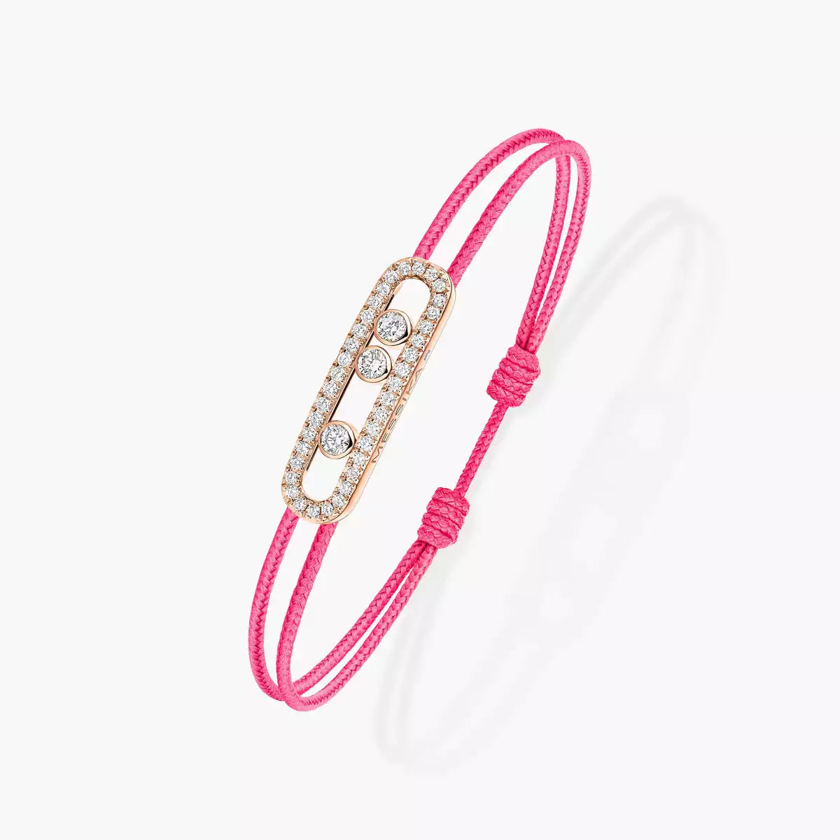 [⭐Reverie Jewels]Messika Care(s) pink cord pavé bracelet