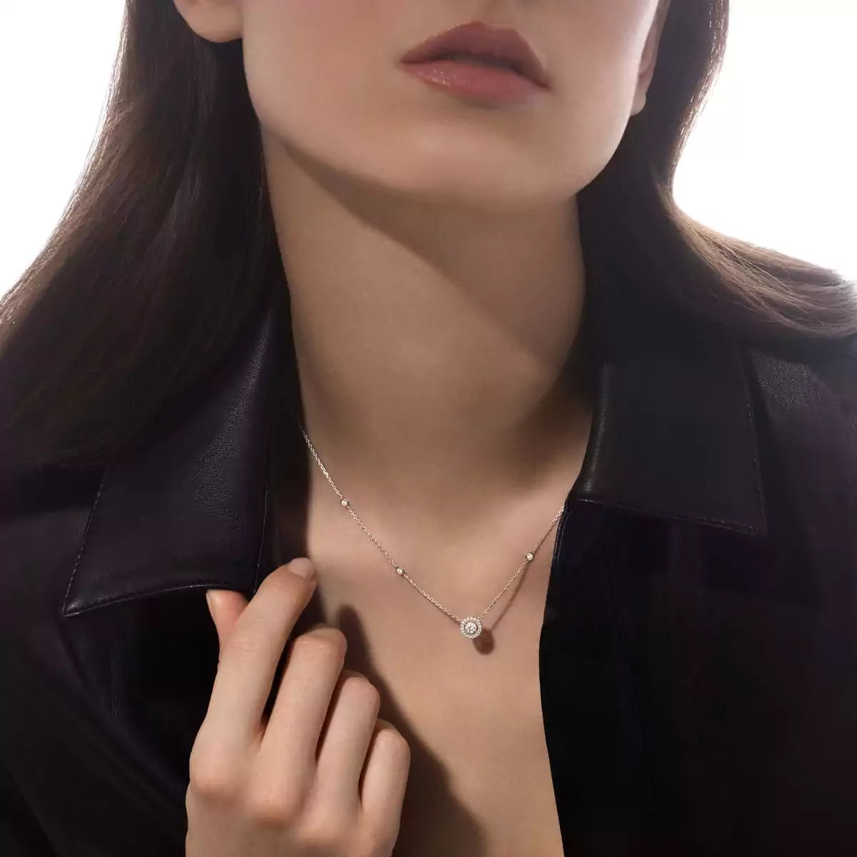 [⭐Reverie Jewels]Diamond Necklace 0,20ct Brilliant Shape Joy