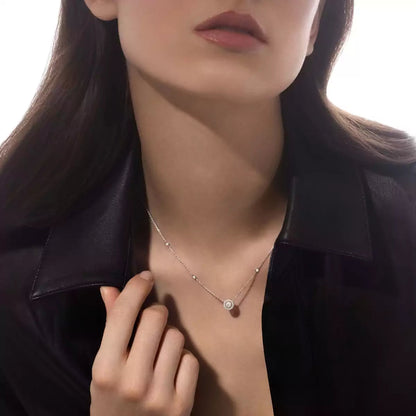 [⭐Reverie Jewels]Diamond Necklace 0,20ct Brilliant Shape Joy