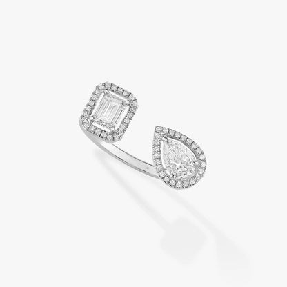 [⭐Reverie Jewels]MY TWIN TOI & MOI SILVER DIAMOND RING