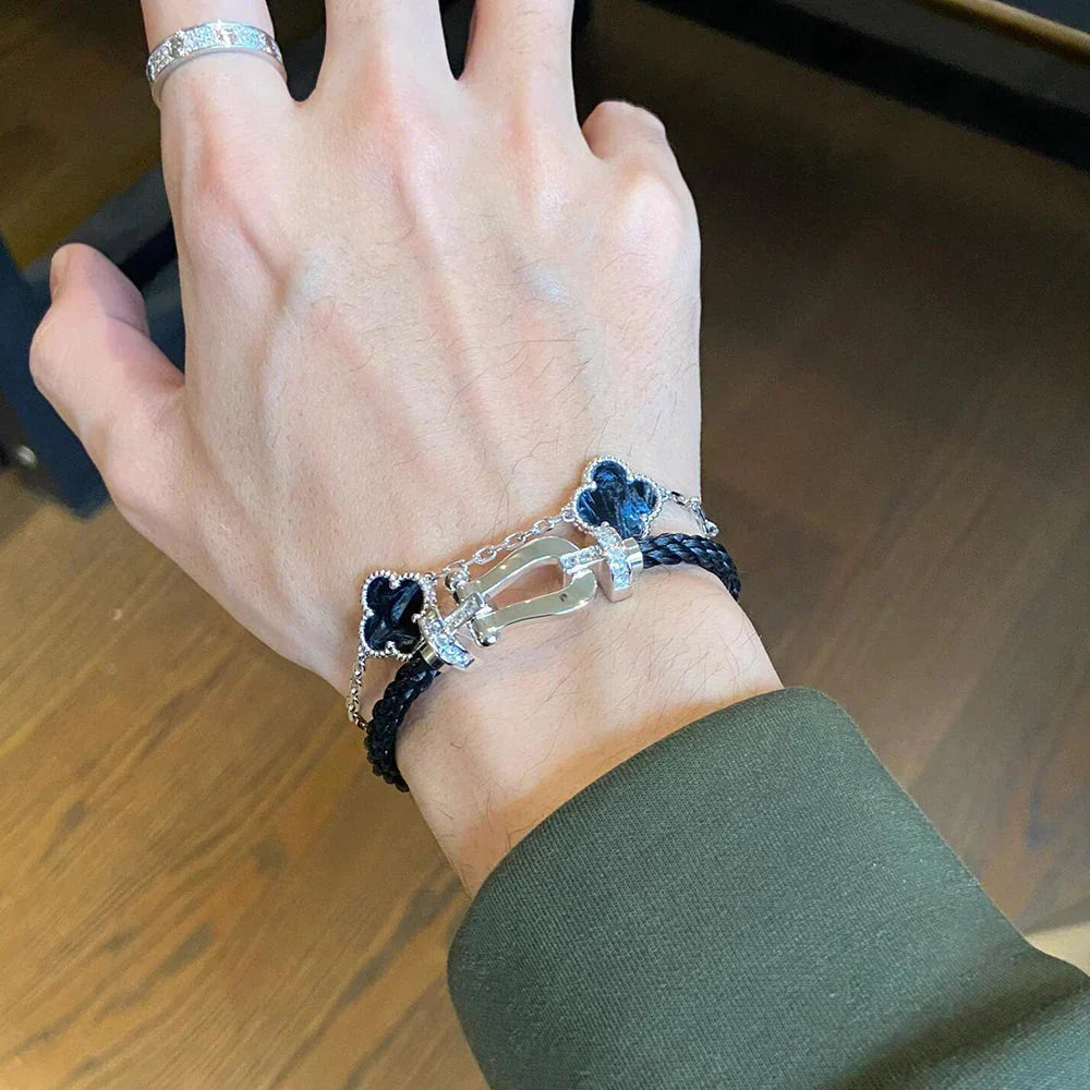 [⭐Reverie Jewels]CLOVER 5 MOTIF PIETERSITE BRACELET COLLECTION