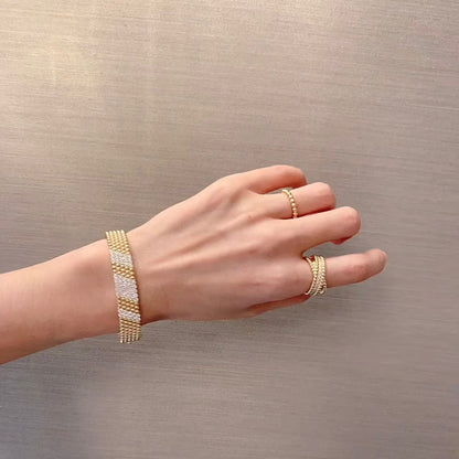 [⭐Reverie Jewels]  FIVE-ROW DIAMOND BRACELET