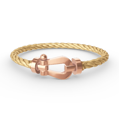 [⭐Reverie Jewels]FORCE LARGE HORSESHOE NO DIAMOND BRACELET ROSE GOLD