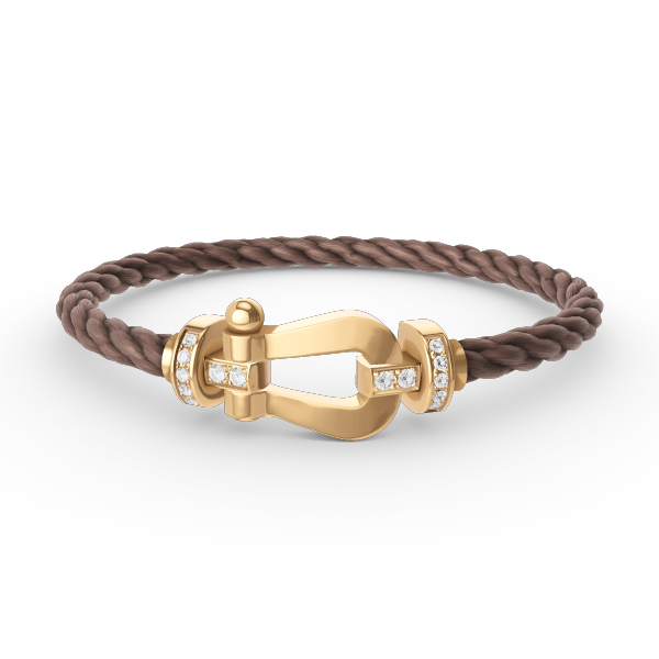 [⭐Reverie Jewels]FORCE LARGE HORSESHOE HALF DIAMOND BRACELET GOLD