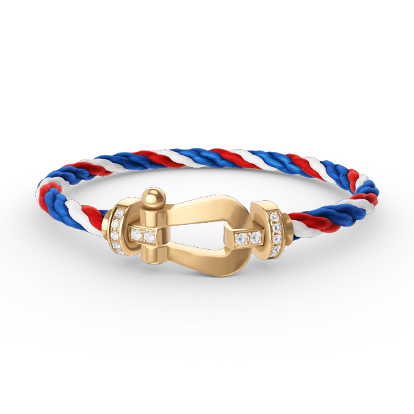 [⭐Reverie Jewels]FORCE LARGE HORSESHOE HALF DIAMOND BRACELET GOLD