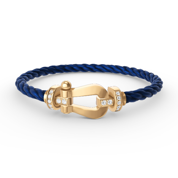 [⭐Reverie Jewels]FORCE LARGE HORSESHOE HALF DIAMOND BRACELET GOLD