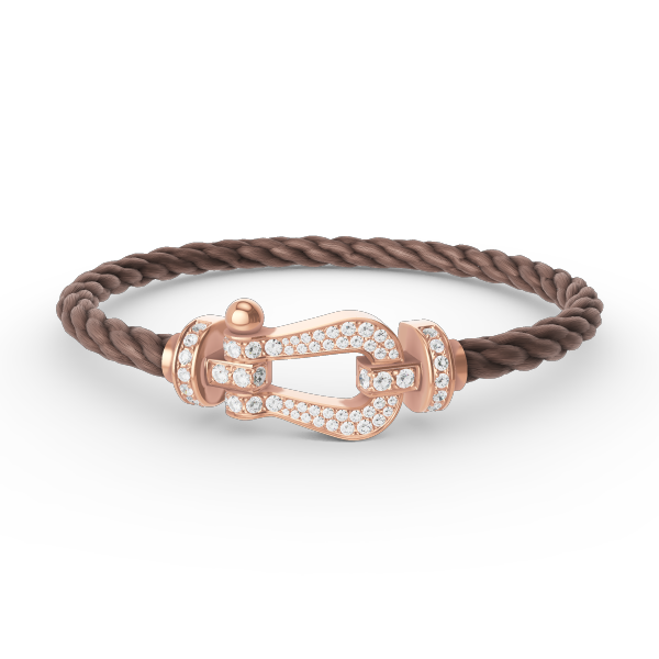 [⭐Reverie Jewels]FORCE LARGE HORSESHOE FULL DIAMOND BRACELET ROSE GOLD