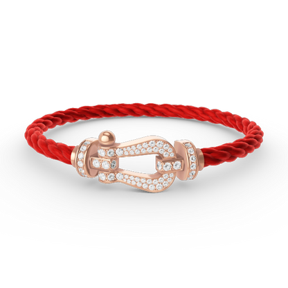 [⭐Reverie Jewels]FORCE LARGE HORSESHOE FULL DIAMOND BRACELET ROSE GOLD