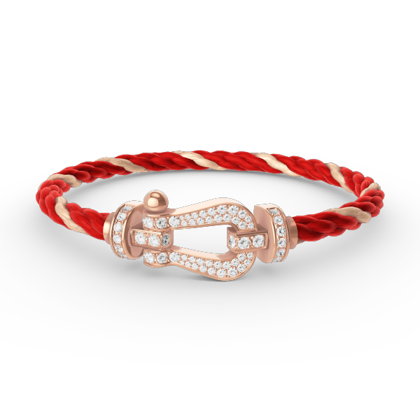 [⭐Reverie Jewels]FORCE LARGE HORSESHOE FULL DIAMOND BRACELET ROSE GOLD