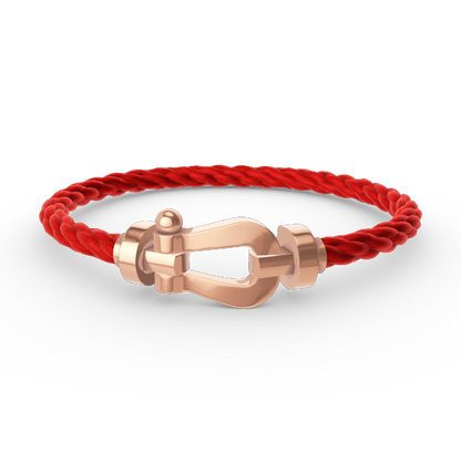 [⭐Reverie Jewels]FORCE LARGE HORSESHOE NO DIAMOND BRACELET ROSE GOLD