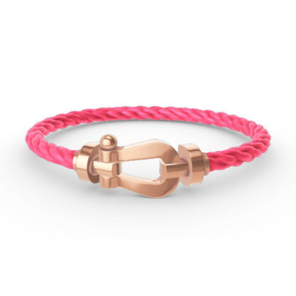 [⭐Reverie Jewels]FORCE LARGE HORSESHOE NO DIAMOND BRACELET ROSE GOLD