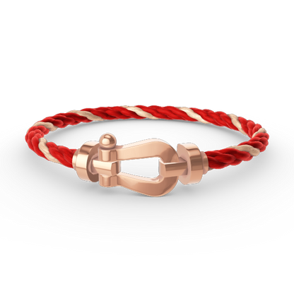[⭐Reverie Jewels]FORCE LARGE HORSESHOE NO DIAMOND BRACELET ROSE GOLD
