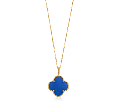 [⭐Reverie Jewels]CLOVER 25MM NECKLACE TURQUOISE ROSE GOLD