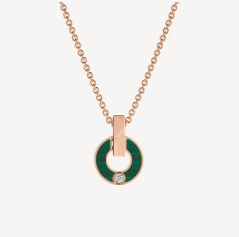 [⭐Reverie Jewels]GARI NECKLACE PINK GOLD MALACHITE