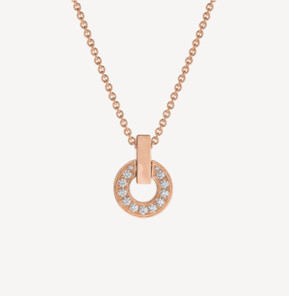[⭐Reverie Jewels]GARI NECKLACE PINK GOLD DIAMOND