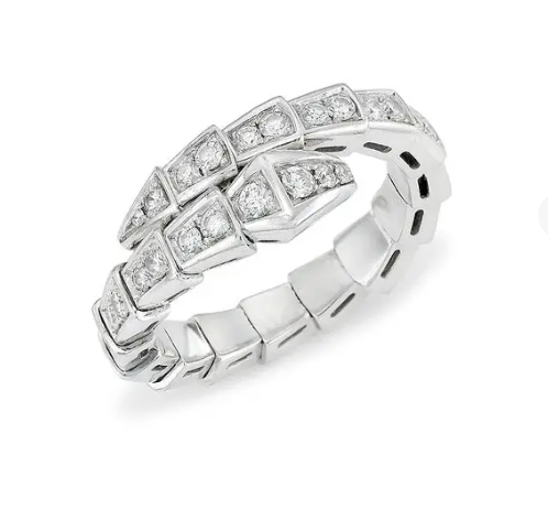 [⭐Reverie Jewels]SERPENTI RING SILVER DIAMOND PAVED 4MM