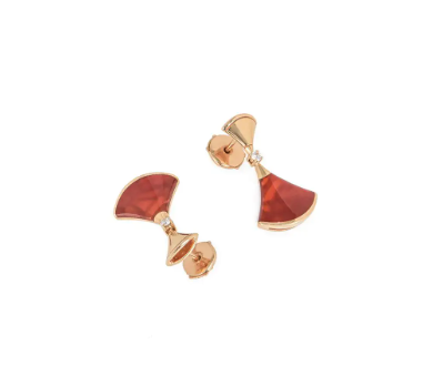 [⭐Reverie Jewels]DREAM Carnelian PINK GOLD EARRINGS