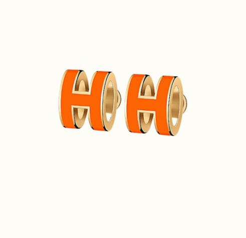[⭐Reverie Jewels]MINI POP H EARRINGS ORANGE
