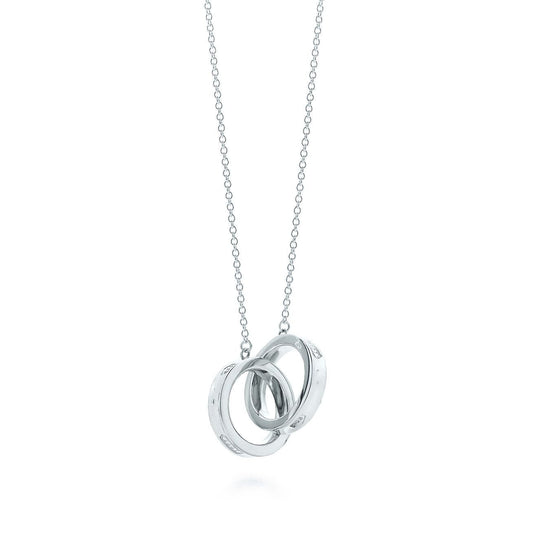 [Reverie Jewels]INTERLOCKING CIRCLES PENDANT SILVER SMALL NECKLACE