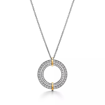 [Reverie Jewels]EDGE DIAMOND GOLD SILVER NECKLACE
