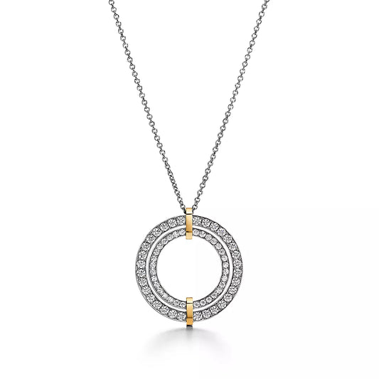 [Reverie Jewels]EDGE DIAMOND GOLD SILVER NECKLACE
