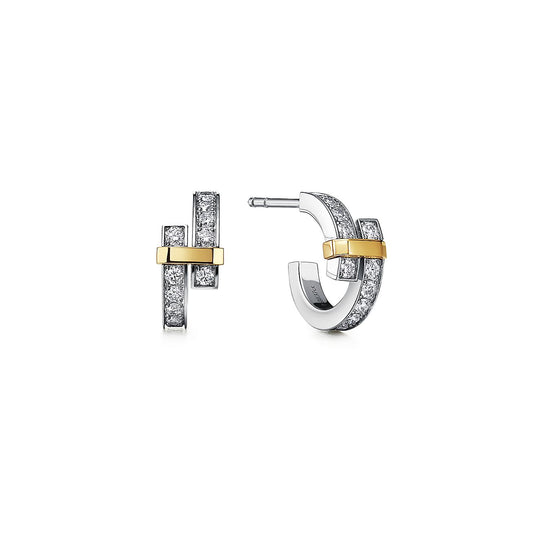 [Reverie Jewels]EDGE DIAMOND PINK GOLD EARRINGS