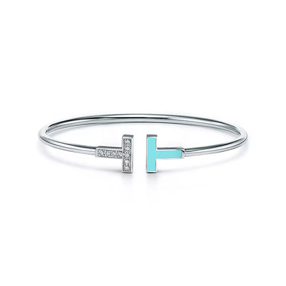 [Reverie Jewels]T BRACELET 1.8MM TURQUOISE DIAMOND SILVER