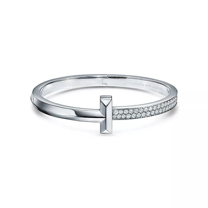 [Reverie Jewels]WIDE DIAMONDS HINGED BANGLE
