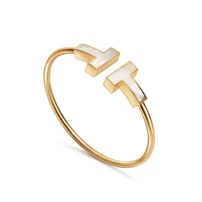 [Reverie Jewels]T WIDE MOP OPEN BRACELET