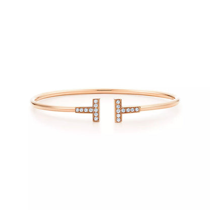 [Reverie Jewels]T BRACELET PINK GOLD 1.8MM DIAMOND