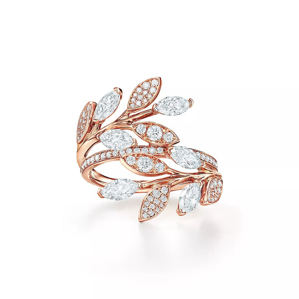 [Reverie Jewels]VICTORIA DIAMOND VINE BYPASS RING PINK GOLD