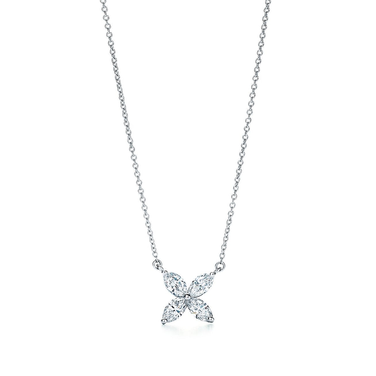 [Reverie Jewels]PLATINUM AND DIAMOND VICTORIA PENDANT NECKLACE