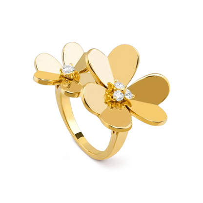 [⭐Reverie Jewels]CLOVER COMOS GOLD DIAMOND RING