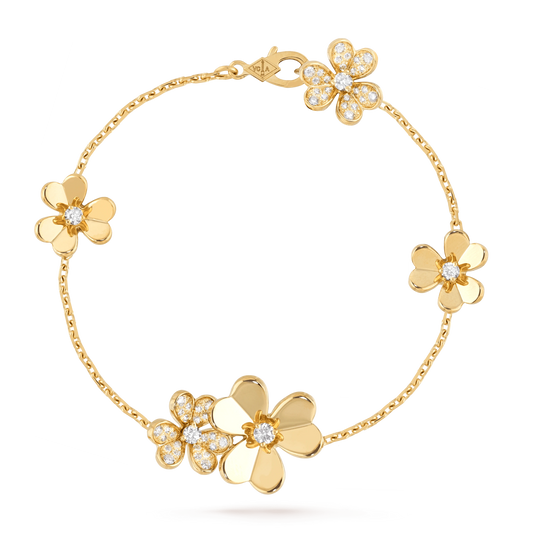 [⭐Reverie Jewels]FRIVOLE GOLD 5 FLOWERS BRACELET