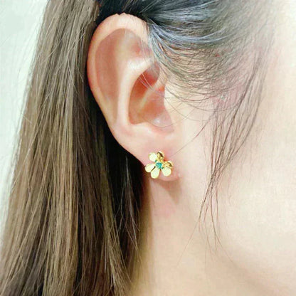 [⭐Reverie Jewels]FRIVOLE  FLOWER MALACHITE EARRINGS
