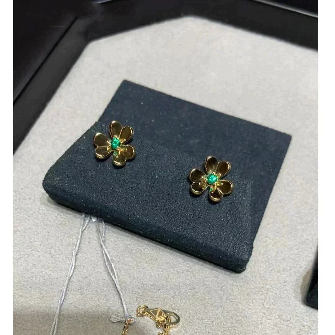 [⭐Reverie Jewels]FRIVOLE  FLOWER MALACHITE EARRINGS