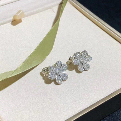 [⭐Reverie Jewels]FRIVOLE SILVER FLOWER DIAMOND EARRINGS