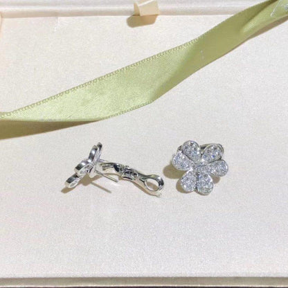 [⭐Reverie Jewels]FRIVOLE SILVER FLOWER DIAMOND EARRINGS