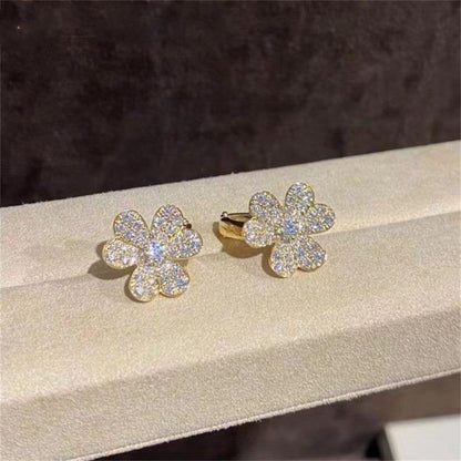 [⭐Reverie Jewels]FRIVOLE GOLD FLOWER DIAMOND EARRINGS
