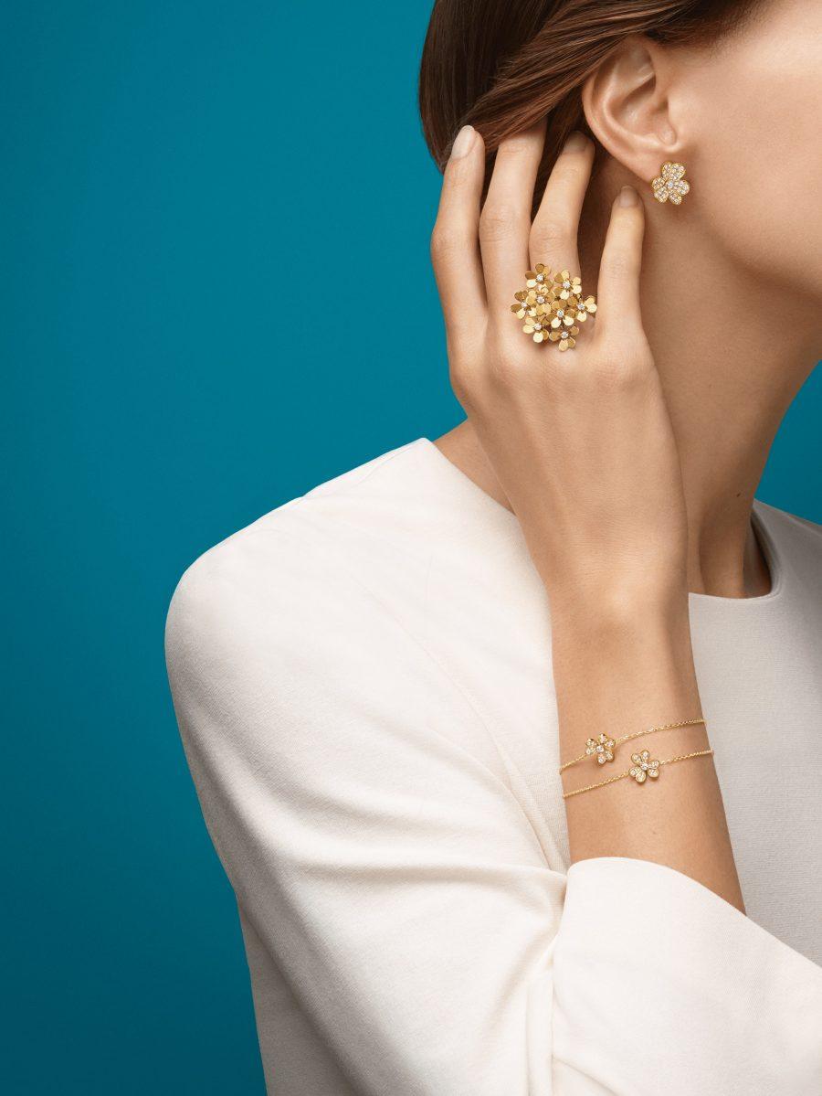 [⭐Reverie Jewels]FRIVOLE GOLD FLOWER DIAMOND EARRINGS