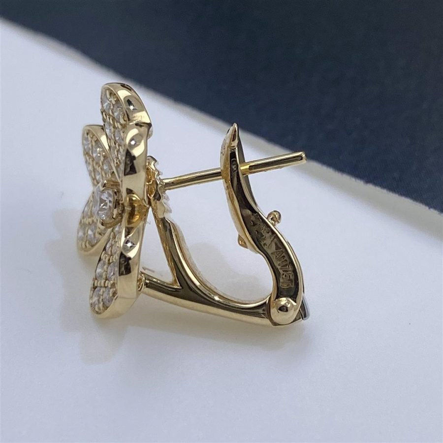 [⭐Reverie Jewels]FRIVOLE GOLD FLOWER DIAMOND EARRINGS