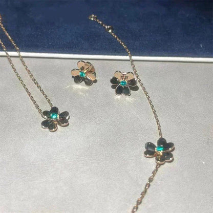 [⭐Reverie Jewels]FRIVOLE  FLOWER MALACHITE EARRINGS