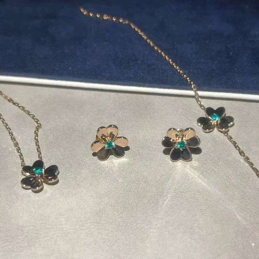 [⭐Reverie Jewels]FRIVOLE  FLOWER MALACHITE EARRINGS