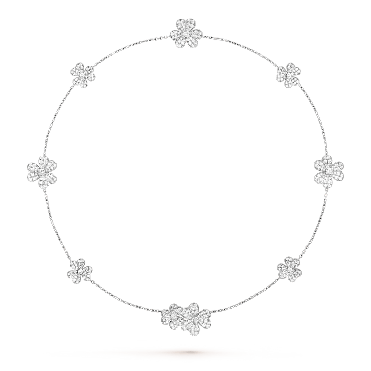 [⭐Reverie Jewels]FRIVOLE SILVER 9 FLOWERS NECKLACE