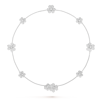 [⭐Reverie Jewels]FRIVOLE SILVER 9 FLOWERS NECKLACE